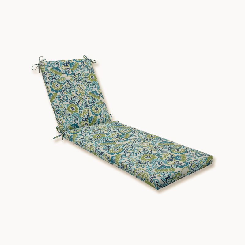 Zoe Floral Outdoor Chaise Lounge Cushion - Pillow Perfect, 1 of 5