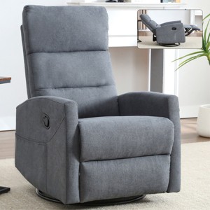 Manual Recliner Chair, Swivel Accent Chair with Rocker for Living Room-Tanpinhause - 1 of 4