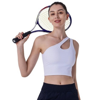 DOMETOUR Soft Yoga Sports Tank Bra With Removable Pads Sports Bra