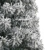 vidaXL Slim Christmas Tree with Stand 118.1" – Lifelike PVC Design, Snow Flocked Artificial Christmas Tree - 4 of 4