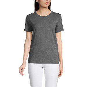 Lands' End Women's Relaxed Supima Cotton Crew Neck T-Shirt - 1 of 4