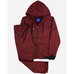 Men's Sweatsuit Soft Fleece Sweat Jacket with Sweatpants - 1 of 4