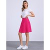 INSPIRE CHIC Women's High Waist A-Line Flared Pleated Above Knee Denim Skirt - 2 of 4