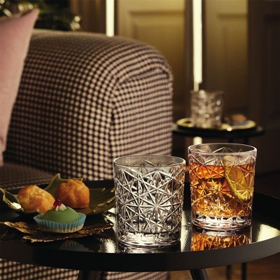 Bormioli Rocco Clear Glass 13.5 oz Whiskey Tumblers Set of 4