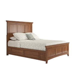 Martha Panel Platform Bed Queen Size Oak - Inspire Q, Brown