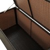 vidaXL Outdoor Storage Box Brown Polyethylene rattan, Powder-coated steel - 4 of 4