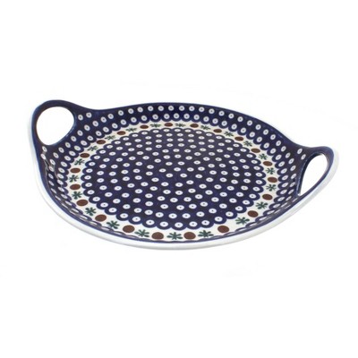 serving tray blue