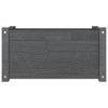vidaXL Solid Pinewood Garden Planter - Outdoor Rectangular Flower Box, Gray, 23.6"x12.2"x12.2" - Weather-Resistant Plant Pot - 3 of 4