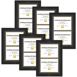 Golden State Art 14x20 Wood Diploma Frame 0.945 Inch Thickness for 8.5x11 Picture - Pack of 6 - 1 of 4