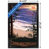Trends International Lantern Press - Lake Michigan, Sunset on Beach Framed Wall Poster Prints - 3 of 4