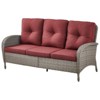 Gymojoy Outdoor 3-Seat Sofa PE Wicker Sofa Patio Sofa Couch - 2 of 4