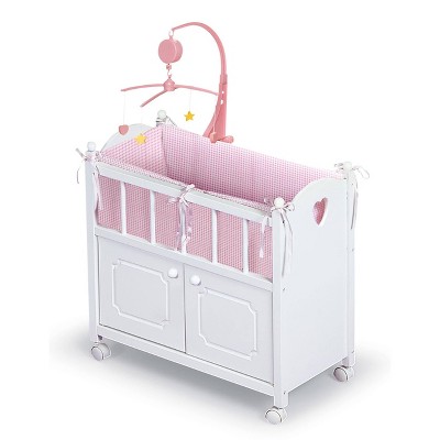 Badger Basket Doll Canopy Crib With Mobile & Storage Bins : Target