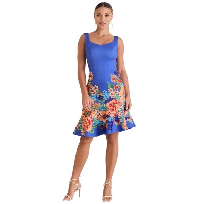 VENUS Womens Asymmetric Ruffle Hem Dress