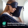 Travel Blanket Airplane Compact with Storage Bag Packable Blanket with Eye Mask Lightweight 3-in-1 Travel Essentials  Functioned as Pillow - 4 of 4