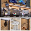 Bestier 71.5" W LED Gaming Desk with Power Outlet, L-Shaped Computer Desk with Monitor Stand - 3 of 4