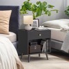Small Bedside Table with Drawer - Nightstand, Elegant Nightstand Doubles as a Small Bedside Table with Drawer Open Compartment - 3 of 4
