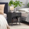 Small Bedside Table with Drawer - Nightstand, Elegant Nightstand Doubles as a Small Bedside Table with Drawer Open Compartment - image 3 of 4