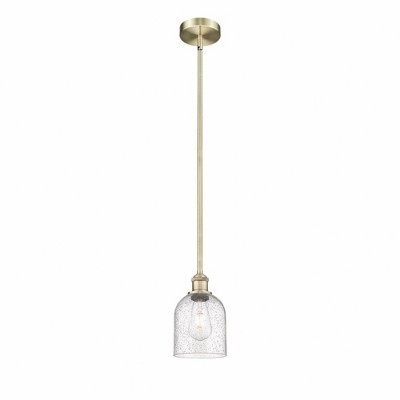 Bella - 1 Light Stem Hung Mini Pendant In Industrial Style-9 Inches Tall and 5.5 Inches Wide