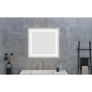 Sapphtopaz Bathroom Wall Mirror,Vanity Mirror with Metal Frame, Wall Mounted Bathroom Mirrors Anti-Fog for Over Sink,Bedroom,Entryway,Living Room - 1 of 4