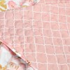 4pc Twin Kids' XL Watercolor Rose Paris Glitter Reversible Quilt Set Blush/Yellow - Lush Décor: Kids Bedding, Paris Room Decor - 4 of 4