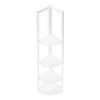 INFURNIC Decorative Bookshelf 4 Tier Corner Etagere with Fan Shaped Shelves and White Metal Frame, White, 17.5"*12.5"*59" - 4 of 4