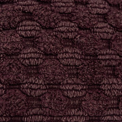 20" Wine Textured Cotton Square Throw Pillow