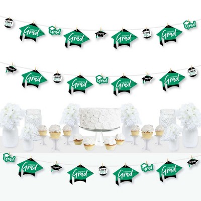 Big Dot of Happiness Green Grad - Best is Yet to Come - 2021 Green Graduation Party DIY Decorations - Clothespin Garland Banner - 44 Pieces