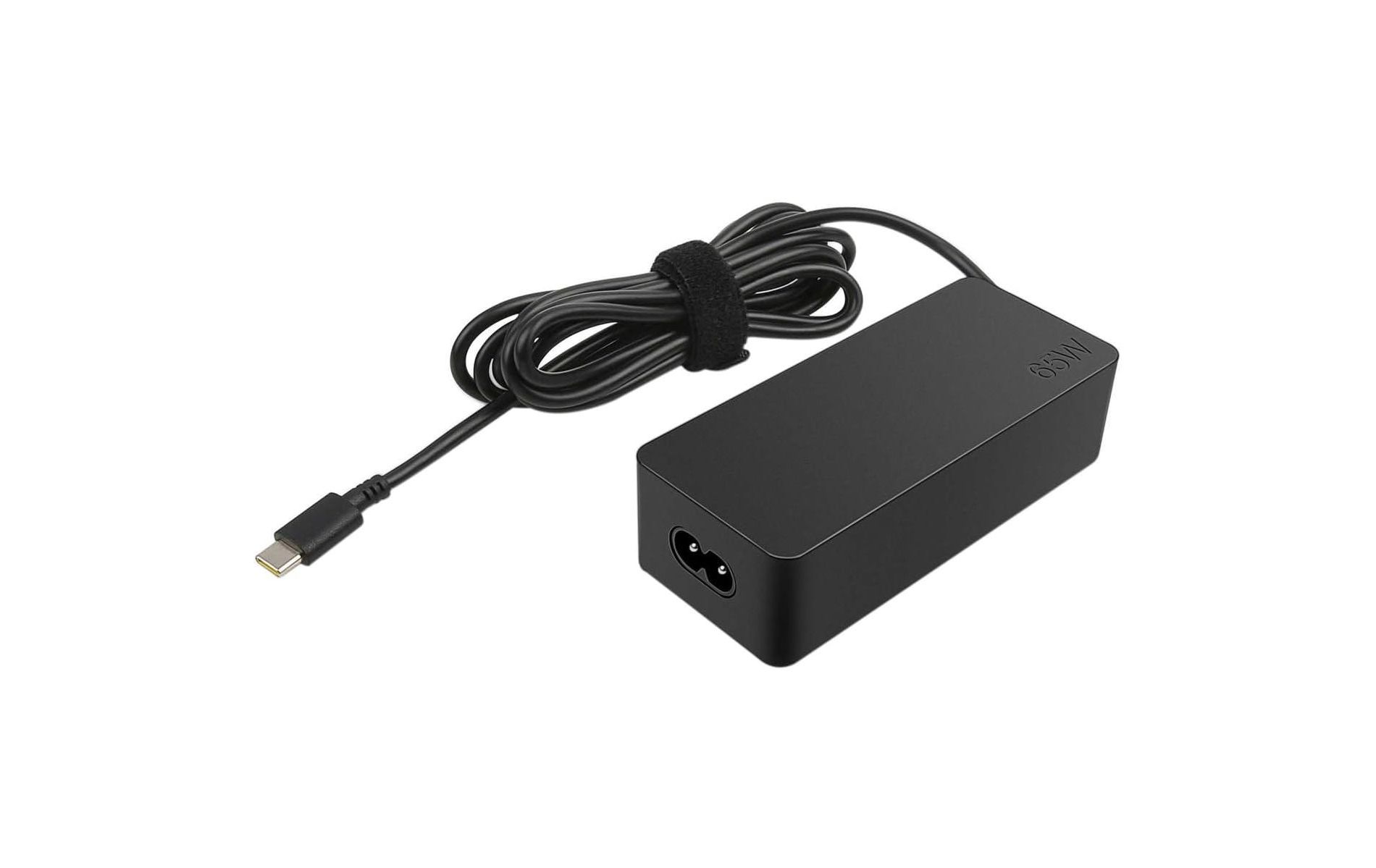 Lenovo 65w USB Type C Ac Adapter 4X20M26268 With 2 Prong Power Cord Included, Black In The Original Retail Packaging.