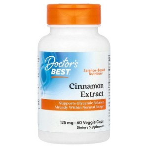 Doctor's Best Cinnamon Extract , 125 mg, 60 Veggie Caps - 1 of 2