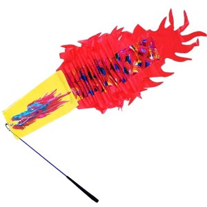Holographic Dragon Dance Streamer, 9.8ft Rainbow Dragon Ribbon Poi with Fiberglass Wand for Outdoor Fitness Party Stage Performance Prop - 1 of 1