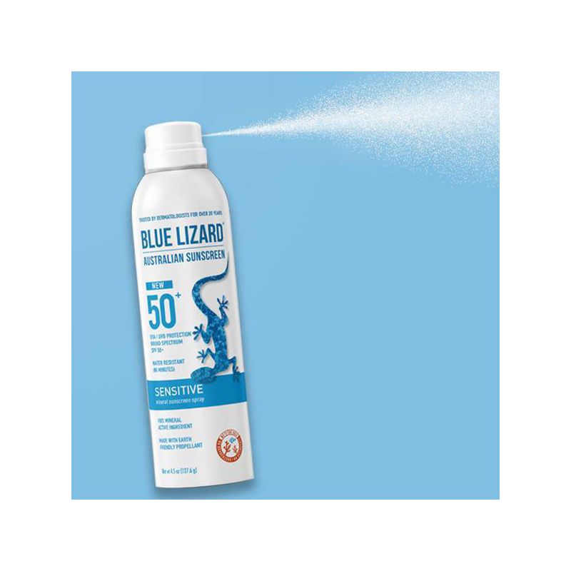 Blue Lizard Sensitive Mineral Sunscreen Spray - SPF 50+ - 4.5 oz, 5 of 9