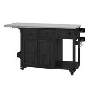 Outdoor Gill Kitchen Cart, Rolling Kitchen Island with Extendable ...