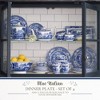 Spode Blue Italian 10.5-Inch Porcelain Dining Plates - Set of 4 Classic Round Dishes with Eastern-Inspired Border - 2 of 4