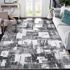 Abstract Geometric Washable Rug, Low Pile Modern Carpet for Living Room Bedroom, Non-Slip, Stain-Resistant Indoor Floor Cover - 2 of 4