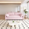NicBex Upholstered Loveseat Sofa Modern 3 in 1 Convertible Sleeper Sofa Bed with Side Pockets Velvet Fabric 2 Seater Couch for Living Room - 2 of 4