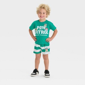 Toddler Boys' 2pc Paw Patrol T-Shirt & Shorts Sets - Green - 1 of 4