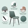QingMoon Modern Dining Chairs Set of 4, PU Leather Upholstered Dinner Chairs, with Sturdy Metal Legs, for Home Kitchen, Living Room - 4 of 4