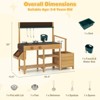 Costway Play Kitchen for Kids Wooden Toy Kitchen Playset with Removable Faucet & Sink Brown/Yellow - 3 of 4