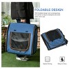Yukimo 20"H Dual-Compartment Pet Carrier - Foldable Soft-Sided Travel Carrier with Divider, Soft Cushions & Storage Bag(Blue) - 4 of 4