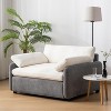 LOVMOR 50" Accent Chair with 2 Pillows, Oversized Wide Single Sofa Chair, Modern Chenille Upholstered Armchair for Living Room, Bedroom, Office - 2 of 4