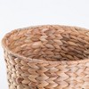 Wickerwise Natural Water Hyacinth Round Waste Basket - For Bathrooms, Bedrooms, or Offices - 3 of 4