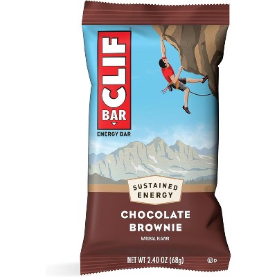CLIF BAR - Chocolate Brownie - Non-GMO - Plant Based -  2.4 oz. Bar  (Pack of 12)