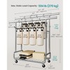 Heavy-Duty Rolling Garment Rack with Extendable Double Hanging Rods, 594 lb Capacity, Adjustable 3-Height with Shelf, Mobile Storage Organizer - 4 of 4