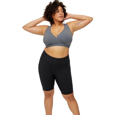 Tomboyx Sports Bra, Low Impact Support, Wirefree Athletic Strappy Back Top, Womens  Plus-size Inclusive Bras, (xs-6x) Smoke Xx Large : Target