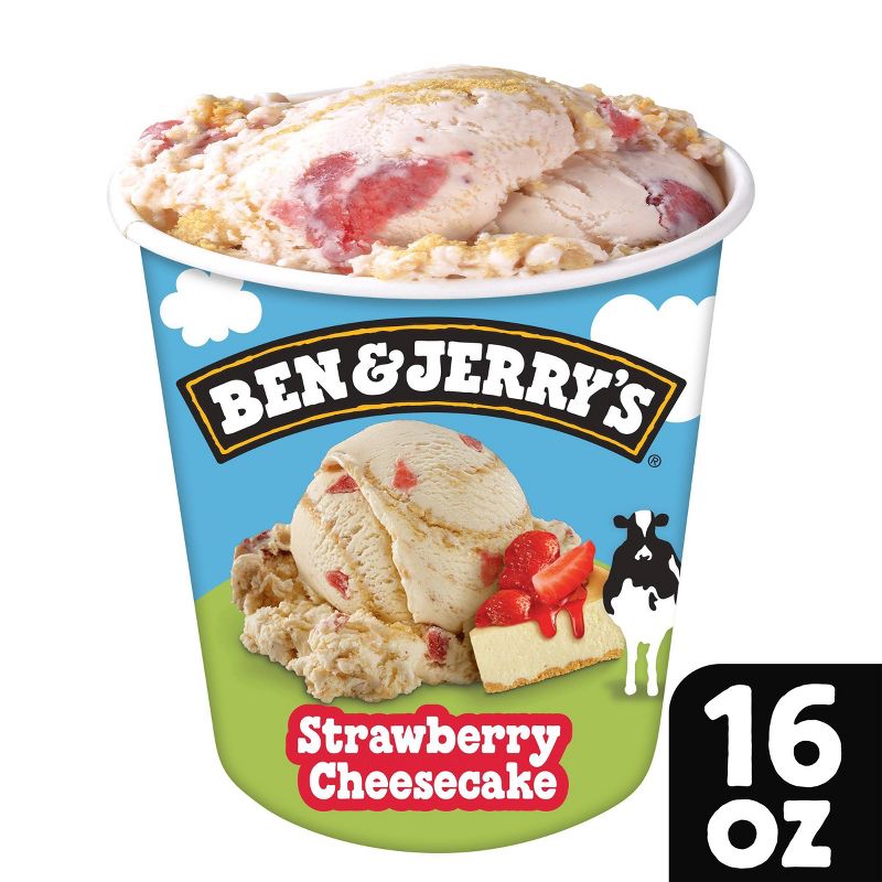 Ben & Jerry's Strawberry Cheesecake Ice Cream - 16oz, 1 of 8