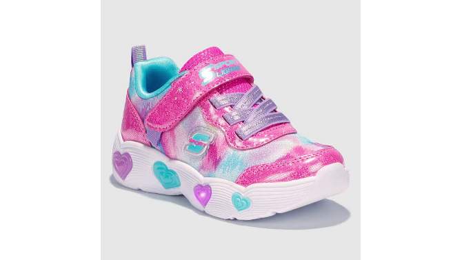 S Sport By Skechers Toddler Girls' Laura Hearts Print Sneakers - Pink, 2 of 8, play video
