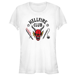 Juniors Womens Stranger Things Welcome to the Hellfire Club T-Shirt - 1 of 4