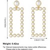 Geometric Pearl Drop Earrings – Chic Dangle Jewelry for Women - 4 of 4