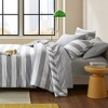 7Pcs Stripe BIAB Ultra Soft Comforter Set, Lightweight Fabric Trendy Design Bed Set with Matching Shams and Sheets for All Seasons - 4 of 4