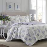 Keighley Reversible Quilt Set Purple - Laura Ashley